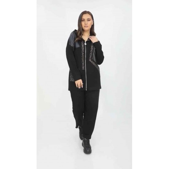 221803 TOPTAN SİYAH EŞOFMAN TAKIM