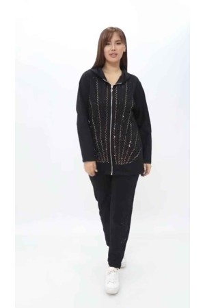 221804 TOPTAN SİYAH EŞOFMAN TAKIM