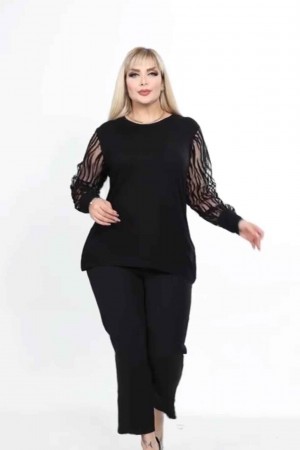 221805 TOPTAN SİYAH BLUZ