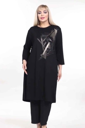 221812 TOPTAN SİYAH TUNİK