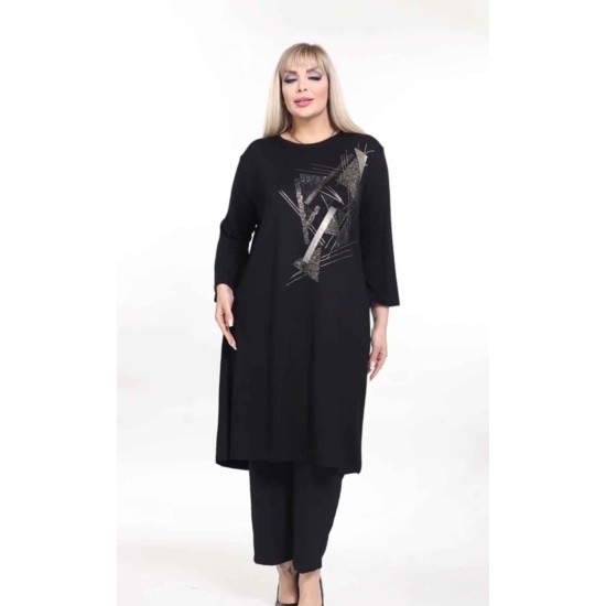 221812 TOPTAN SİYAH TUNİK