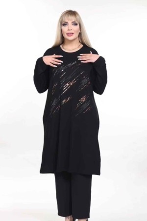221814 TOPTAN SİYAH TUNİK
