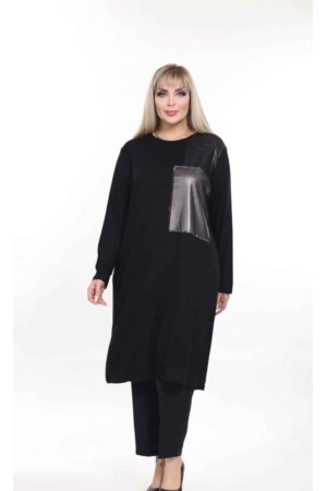 221815 TOPTAN SİYAH TUNİK