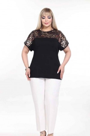 221818 TOPTAN SİYAH BLUZ