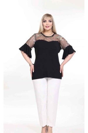 221824 TOPTAN SİYAH BLUZ