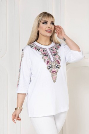 221826 TOPTAN BEYAZ BLUZ