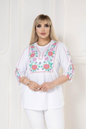 221836 TOPTAN BEYAZ BLUZ