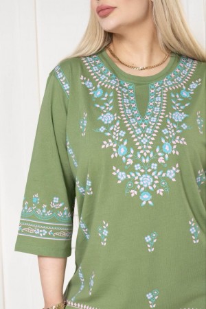 221854 TOPTAN HAKİ BLUZ