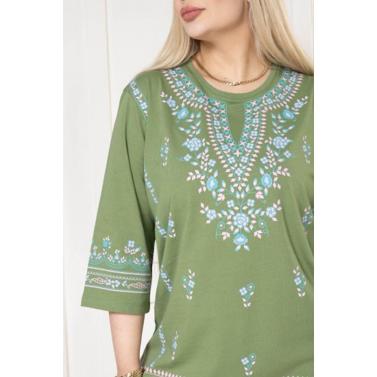 221854 TOPTAN HAKİ BLUZ