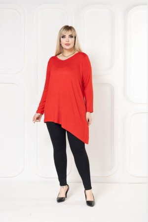 221881 TOPTAN KIRMIZI TUNİK