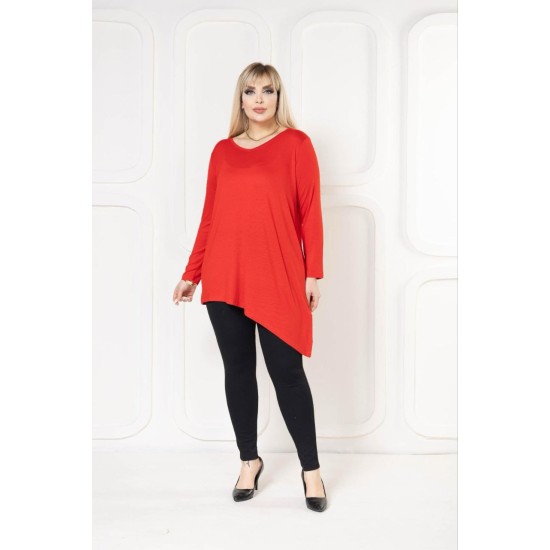 221881 TOPTAN KIRMIZI TUNİK
