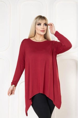 221886 TOPTAN BORDO TUNİK