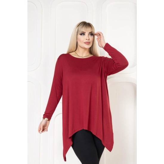 221886 TOPTAN BORDO TUNİK