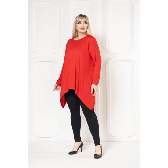 221887 TOPTAN KIRMIZI TUNİK