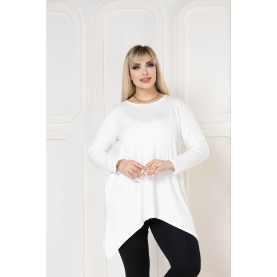 221888 TOPTAN BEYAZ TUNİK