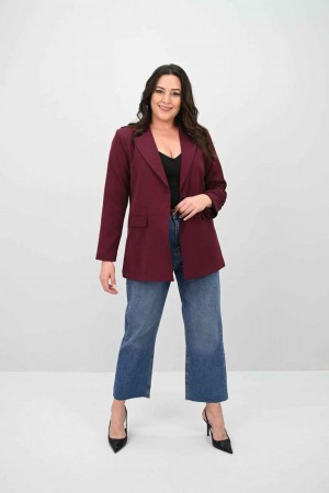 221928 TOPTAN BORDO CEKET