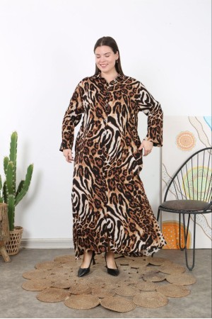 221935 TOPTAN LEOPAR ELBİSE