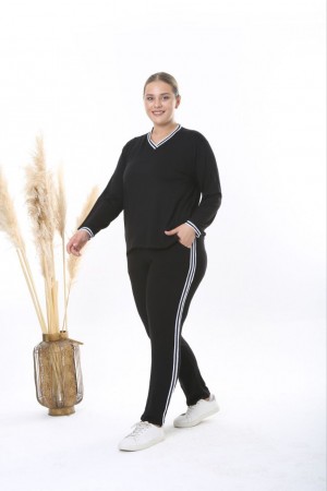 221952 TOPTAN SİYAH EŞOFMAN TAKIM