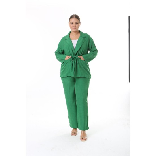 221954 TOPTAN YEŞİL PANTOLON TAKIM