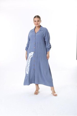 221997 TOPTAN MAVİ ELBİSE