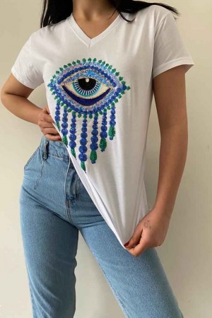 222087 TOPTAN BEYAZ TSHIRT