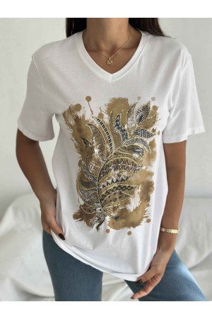 222091 TOPTAN BEYAZ TSHIRT