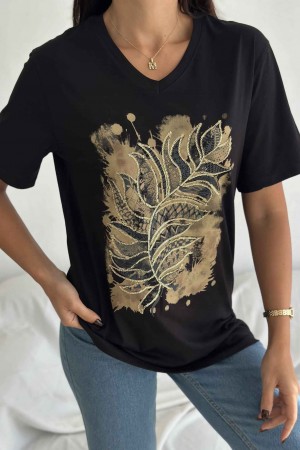 222092 TOPTAN SİYAH TSHIRT