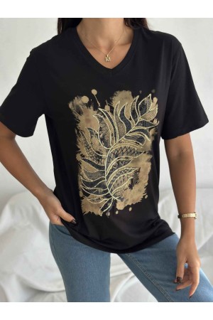 222092 TOPTAN SİYAH TSHIRT