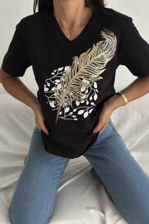 222094 TOPTAN SİYAH TSHIRT