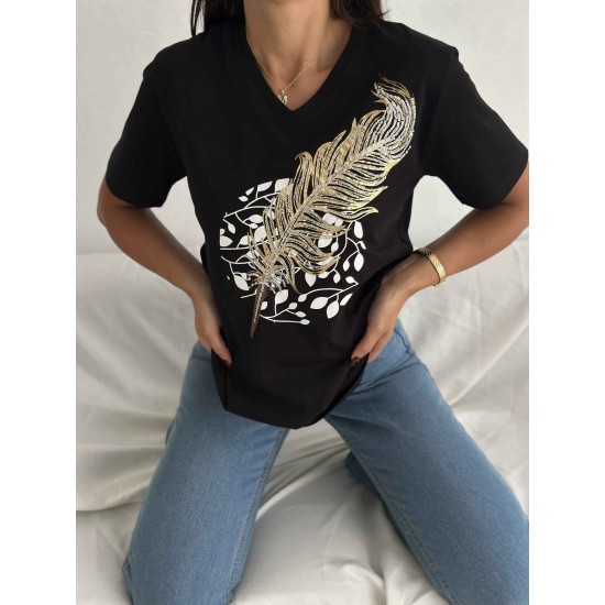 222094 TOPTAN SİYAH TSHIRT