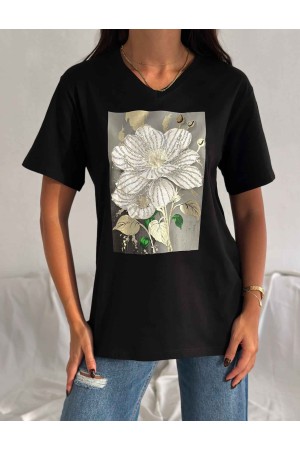 222095 TOPTAN SİYAH TSHIRT