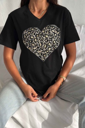 222102 TOPTAN SİYAH TSHIRT