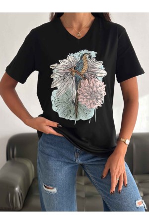 222105 TOPTAN SİYAH TSHIRT