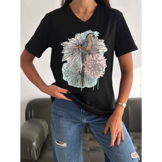 222105 TOPTAN SİYAH TSHIRT