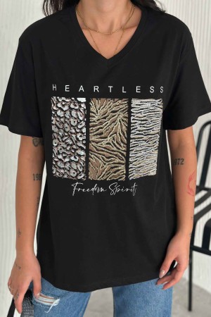 222106 TOPTAN SİYAH TSHIRT