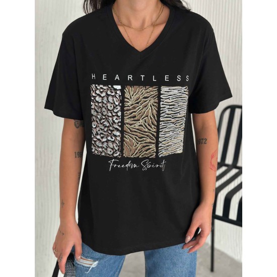 222106 TOPTAN SİYAH TSHIRT