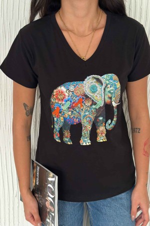 222108 TOPTAN SİYAH TSHIRT