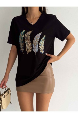 222111 TOPTAN SİYAH TSHIRT