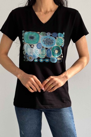 222114 TOPTAN SİYAH TSHIRT