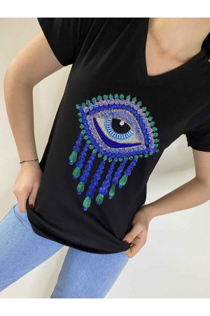 222116 TOPTAN SİYAH TSHIRT