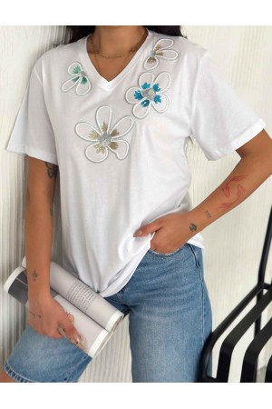 222122 TOPTAN BEYAZ TSHIRT