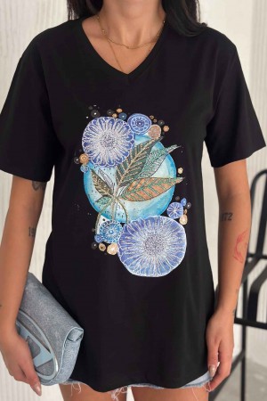 222124 TOPTAN SİYAH TSHIRT