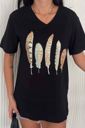 222125 TOPTAN SİYAH TSHIRT