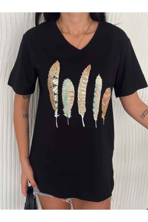 222125 TOPTAN SİYAH TSHIRT