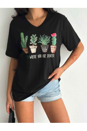 222127 TOPTAN SİYAH TSHIRT