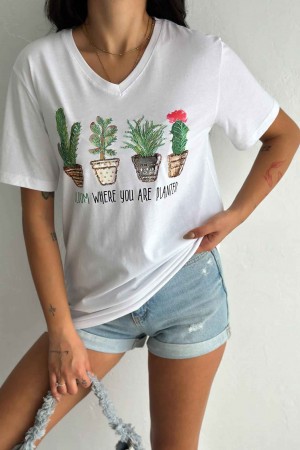 222128 TOPTAN BEYAZ TSHIRT