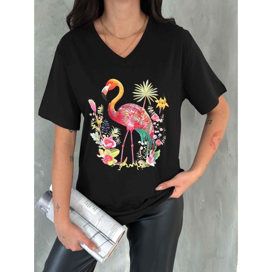 222130 TOPTAN SİYAH TSHIRT