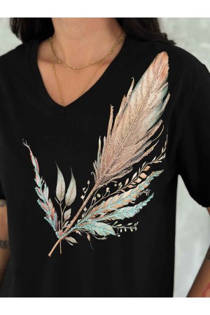 222132 TOPTAN SİYAH TSHIRT