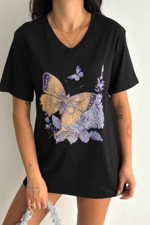 222133 TOPTAN SİYAH TSHIRT