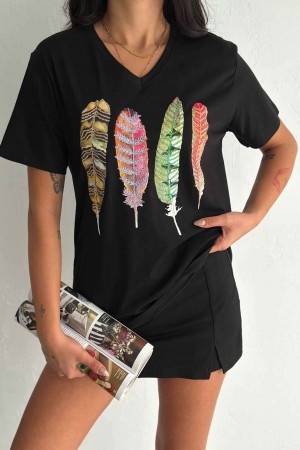 222138 TOPTAN SİYAH TSHIRT